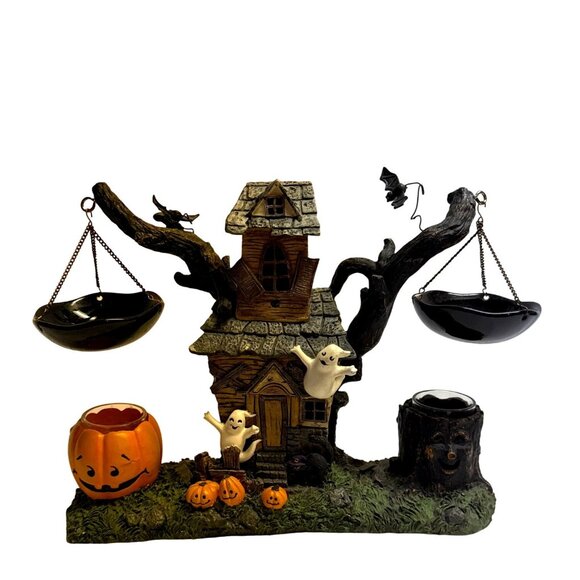 Yankee Candle Halloween Haunted House 2 Tealight Holder Tea Light Double Tart - Picture 1 of 8